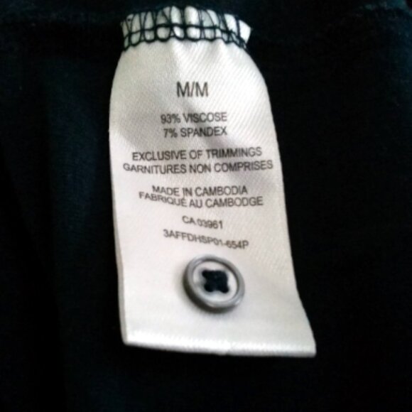 Women's Navy Floral Long Sleeve Henley, Denver Hayes, Medium - Picture 11 of 12